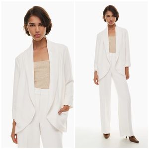 ARITZIA Wilfred Crepe Chevalier Blazer White